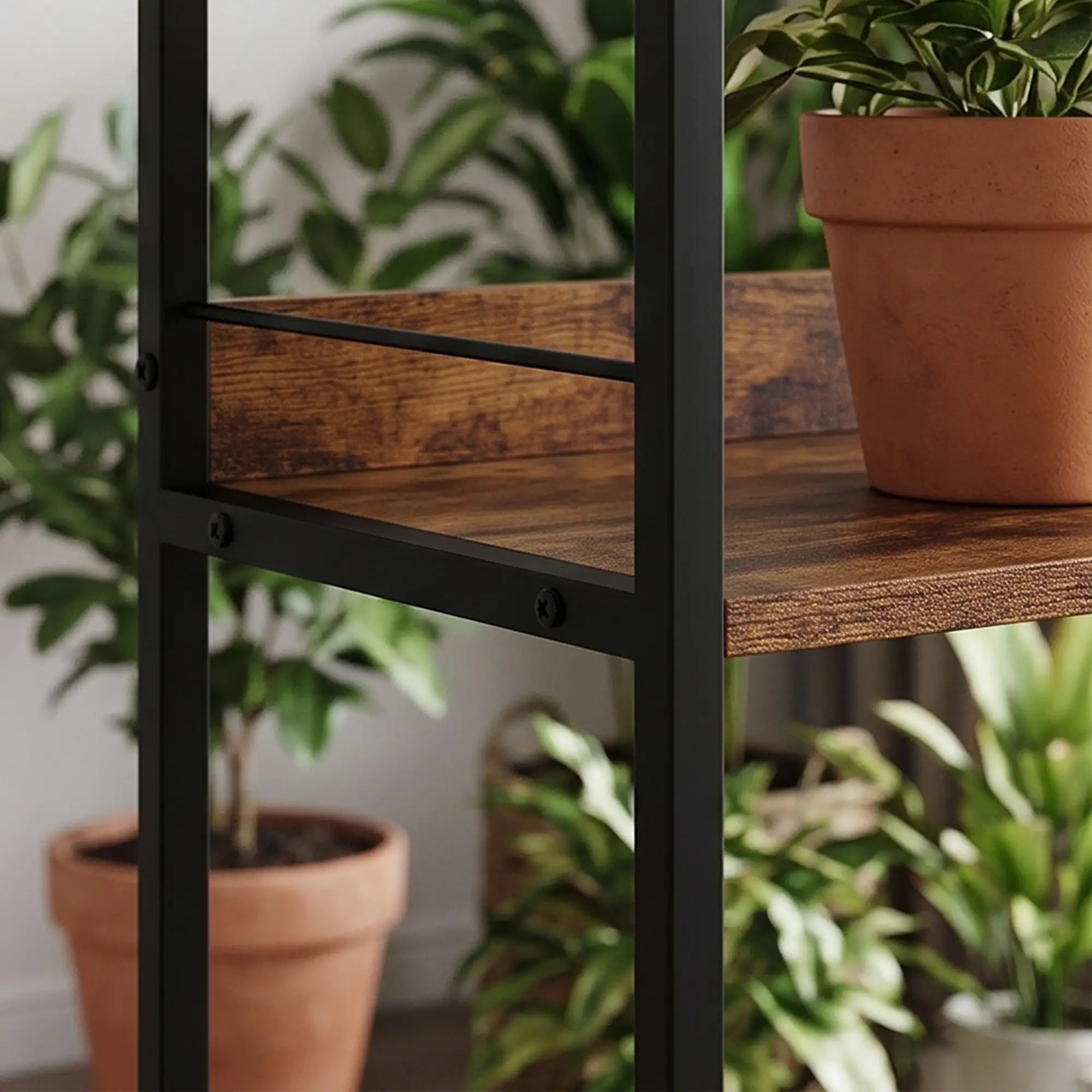 Bookshelf 5 Tier Arched Bookcase, 69.5