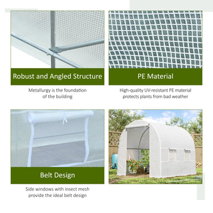 8.2x6.6x6.6ft Walk-in Greenhouse, Portable Garden Plant House, White Walk In Greenhouses at Gallery Canada