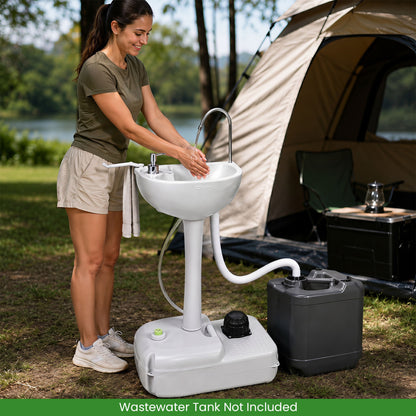 Portable Camping Sink, 4.5 Gal Tank, Soap Dispenser