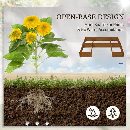 DIY 5-Box Garden Planter, Open Bottom, Outdoor, Brown Raised Garden Beds at Gallery Canada