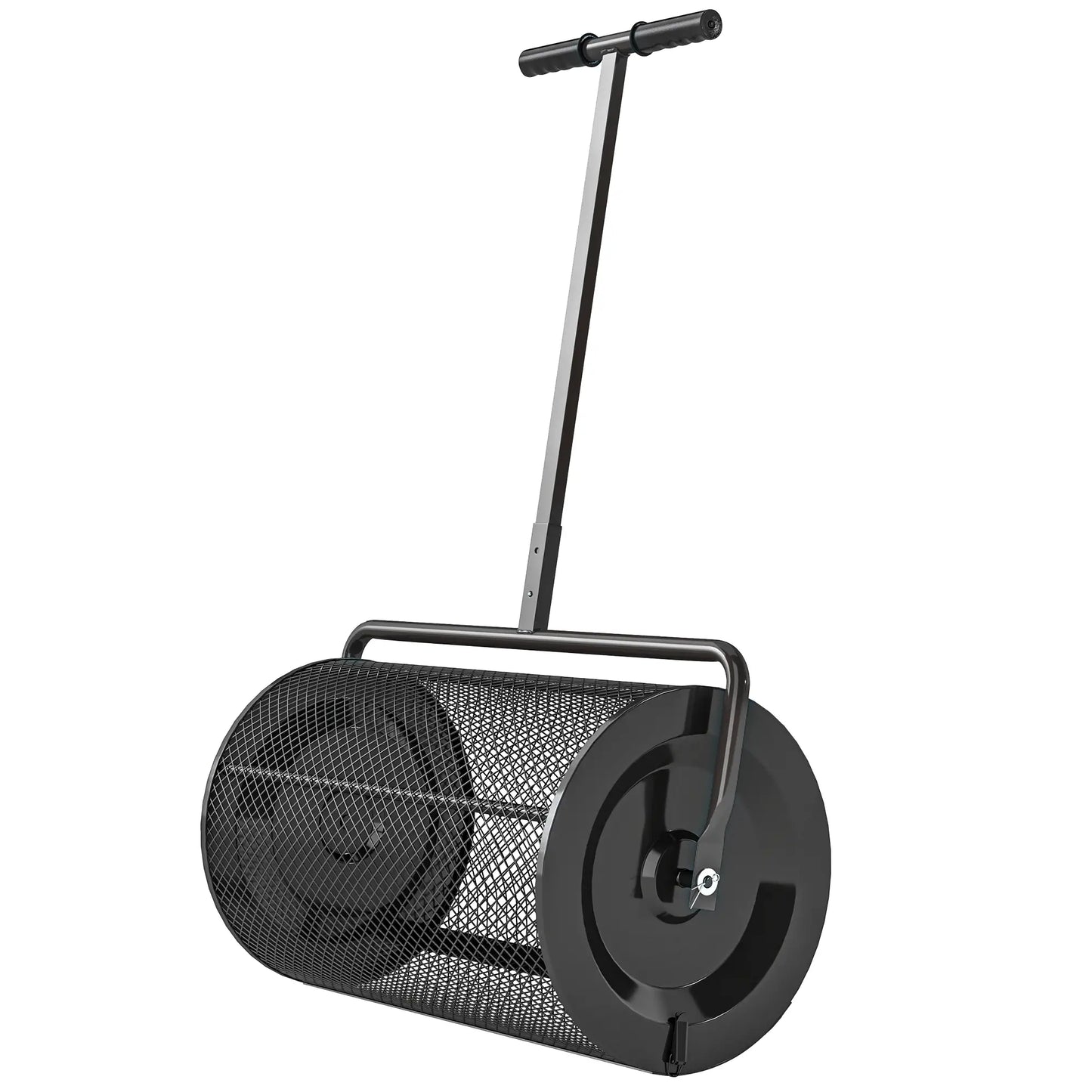 24 Inch Compost Spreader, Adjustable Handle 24.4/26.4 Inch, Black Garden Accessories Black at Gallery Canada