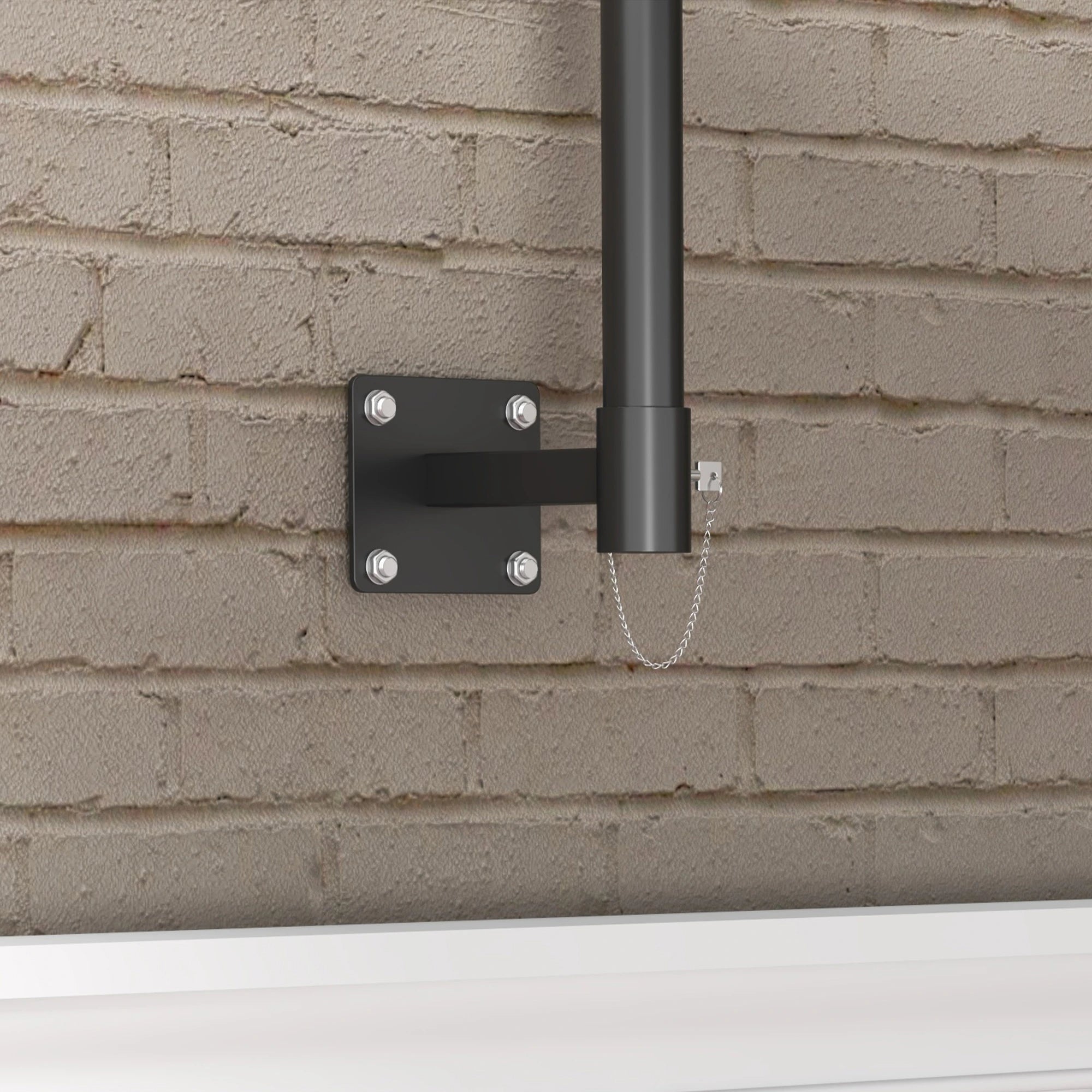 9.6 x 9.6 ft Wall Mounted Umbrella, Rotating Patio Parasol, Charcoal Grey Sun Umbrellas at Gallery Canada