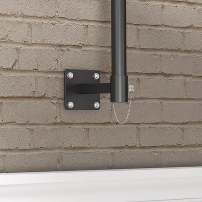 9.6 x 9.6 ft Wall Mounted Umbrella, Rotating Patio Parasol, Charcoal Grey Sun Umbrellas at Gallery Canada