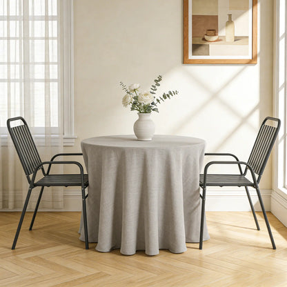 Stackable Outdoor Dining Chairs Set Of 2, Black Patio Chairs at Gallery Canada