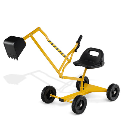 Sand Digger for Kids Sandbox Toy Digger with 2-Handed Controls and Flexible Shovel, Yellow Sandboxes at Gallery Canada