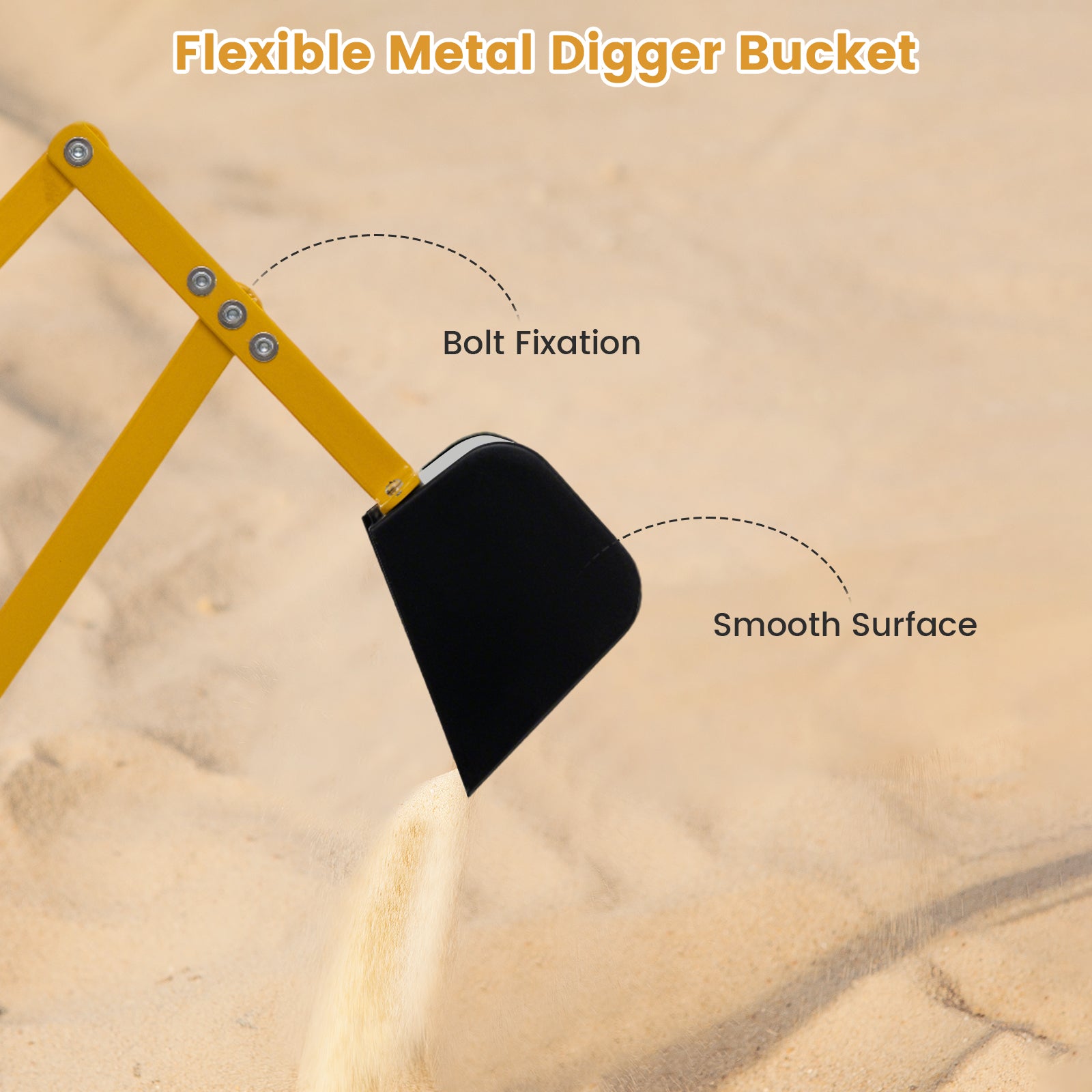 Kids Sand Digger Toy, 2-Handed Controls, Flexible Shovel, Yellow Sandboxes at Gallery Canada