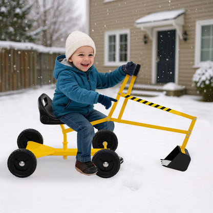 Sand Digger for Kids Sandbox Toy Digger with 2-Handed Controls and Flexible Shovel, Yellow Sandboxes at Gallery Canada