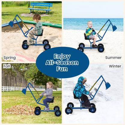Kids Sand Digger, 2-Handed Controls, Flexible Shovel, Blue Sandboxes at Gallery Canada