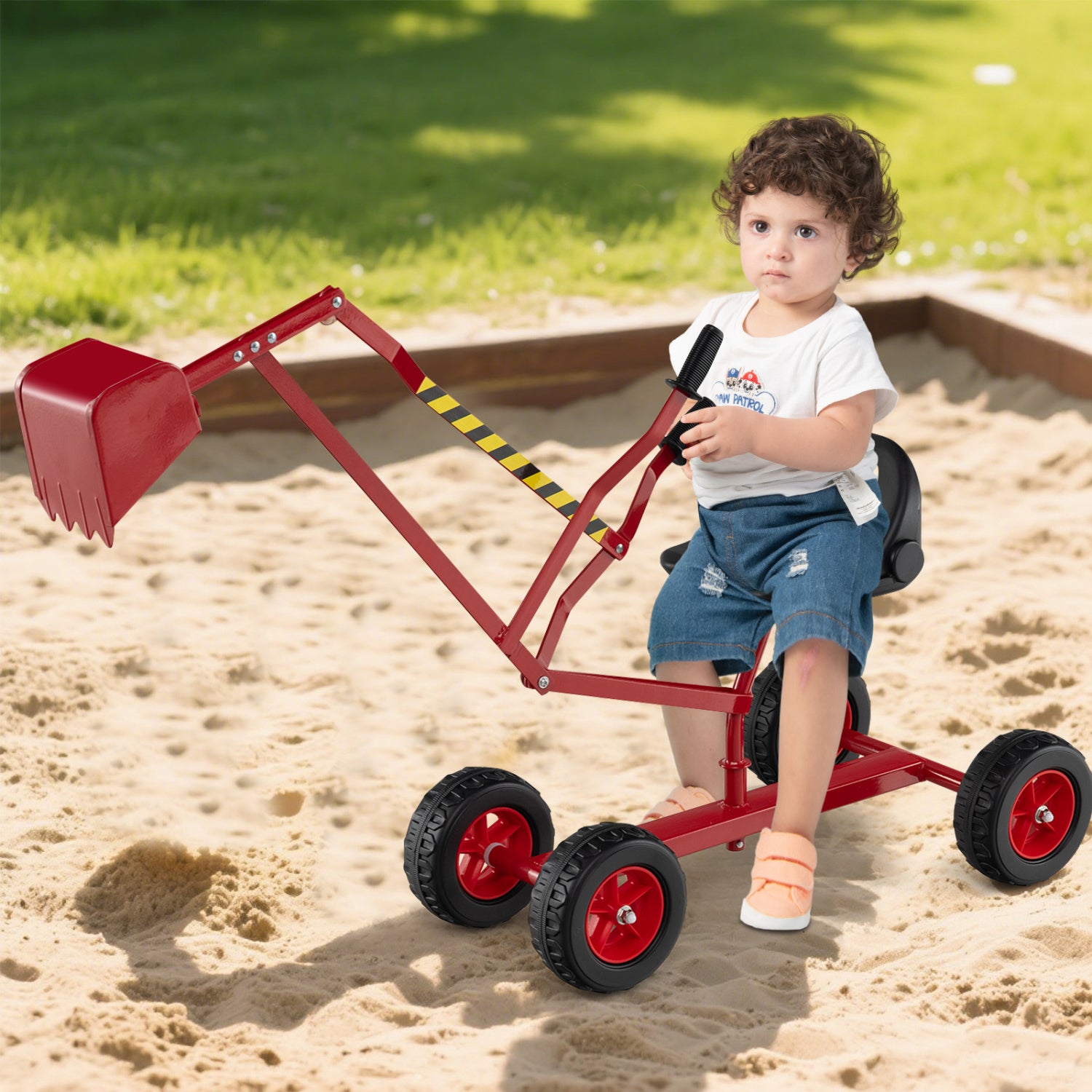 Kids Sand Digger, 2-Handed Controls, Flexible Shovel, Red Sandboxes at Gallery Canada