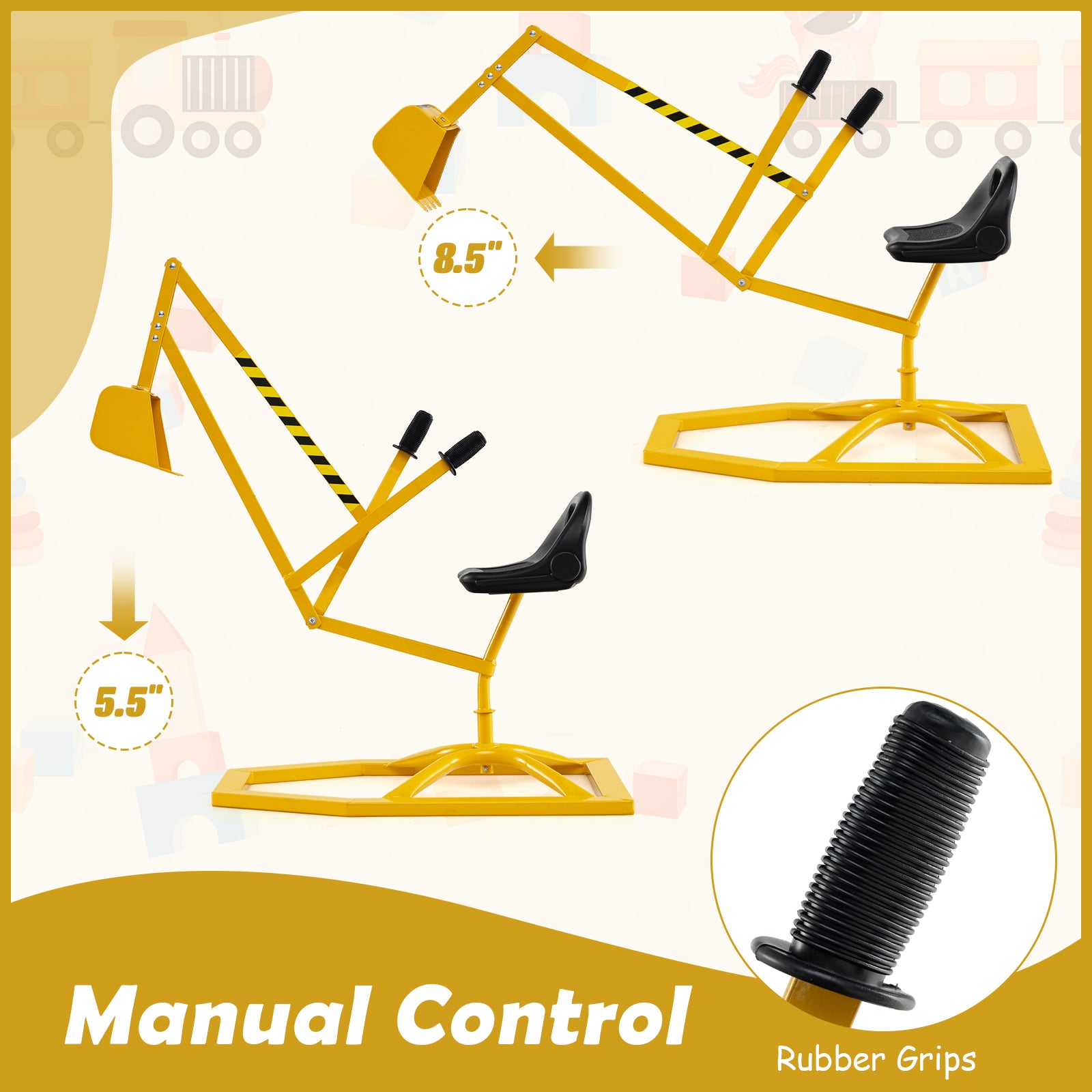 Kids Sandbox Toy Digger, 2-Handed Controls, Flexible Shovel, Yellow Sandboxes at Gallery Canada
