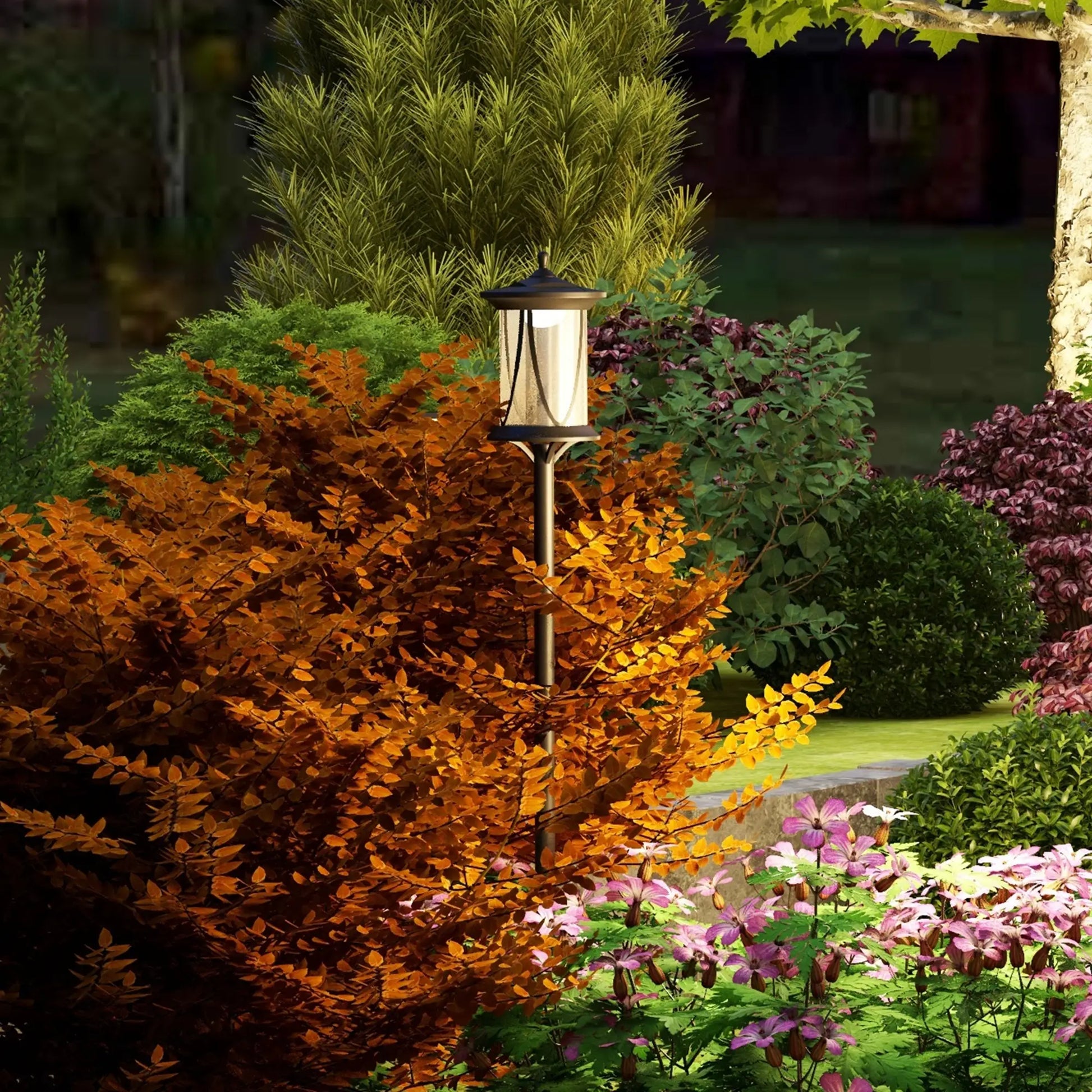 50" Solar Post Light, LED Outdoor Lamp, Waterproof IP44, Cool White Solar Post Lamps at Gallery Canada