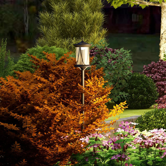 50" Solar Post Light, LED Outdoor Lamp, Waterproof IP44, Cool White Solar Post Lamps Black at Gallery Canada