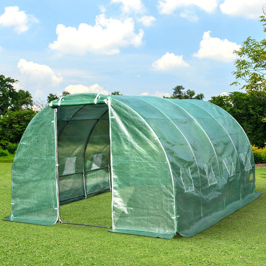 Walk-in Tunnel Greenhouse Outdoor Rolled-up windows - Gallery Canada