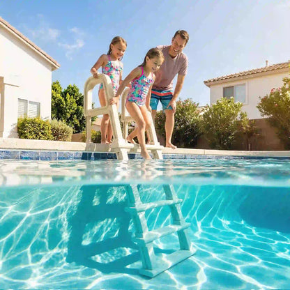 Adjustable 5-Step Pool Ladder, 63.4"-69.3", Non-Slip Steps, 300 lb Capacity Outdoor Swimming Pools & Hot Tubs at Gallery Canada