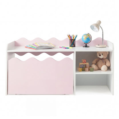 Scalloped Kids Bookshelf, Toy Storage Organizer, Pink Kids Storage at Gallery Canada