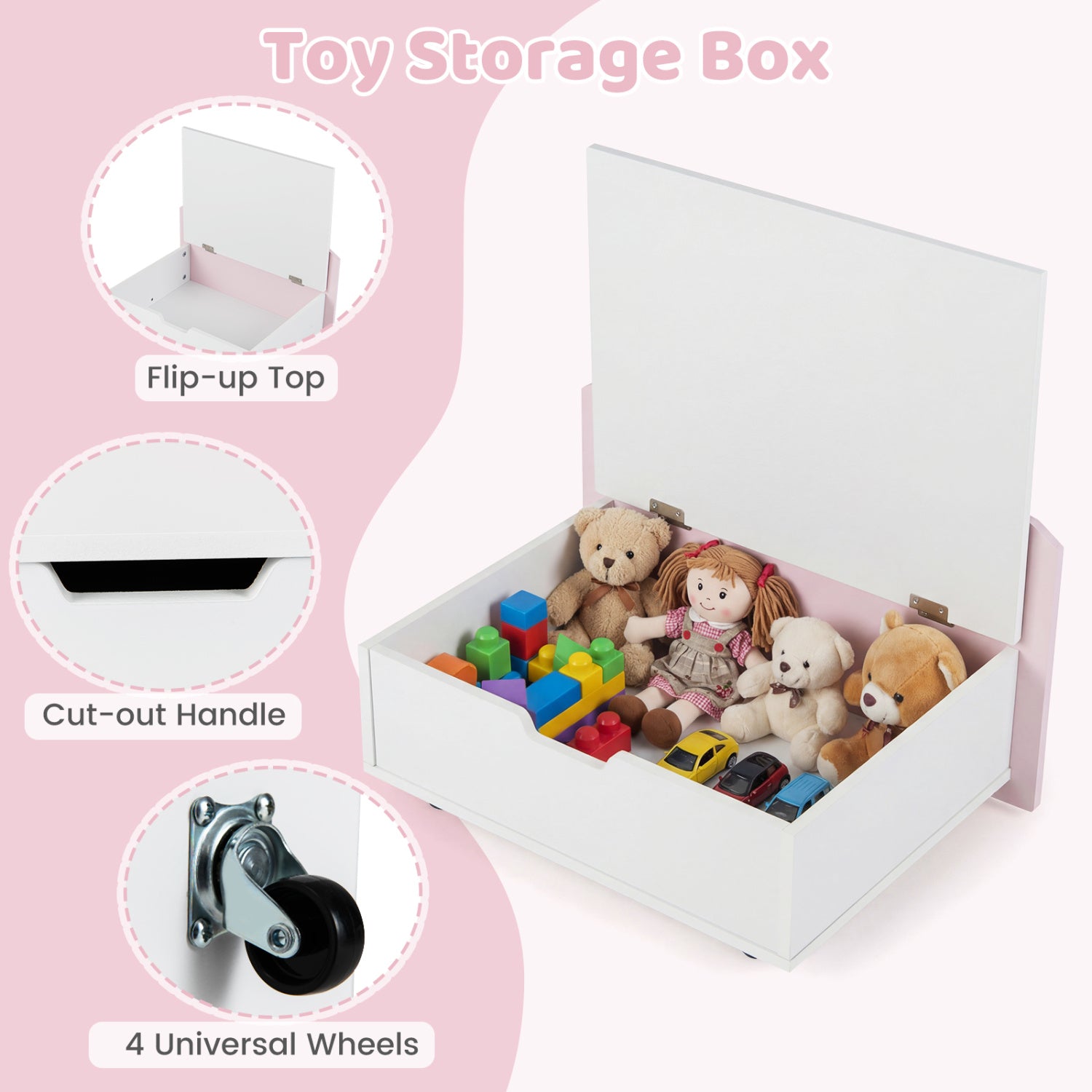 Scalloped Kids Bookshelf, Toy Storage Organizer, Pink Kids Storage at Gallery Canada