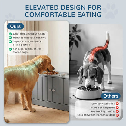 Elevated Dog Bowls for Large Dogs, 2 Stainless Steel Bowls, Grey Dog Bowls at Gallery Canada
