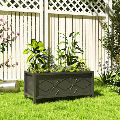 Galvanized Raised Garden Bed, Metal Flower Bed, Outdoor Planter Box for Herbs Raised Garden Beds at Gallery Canada