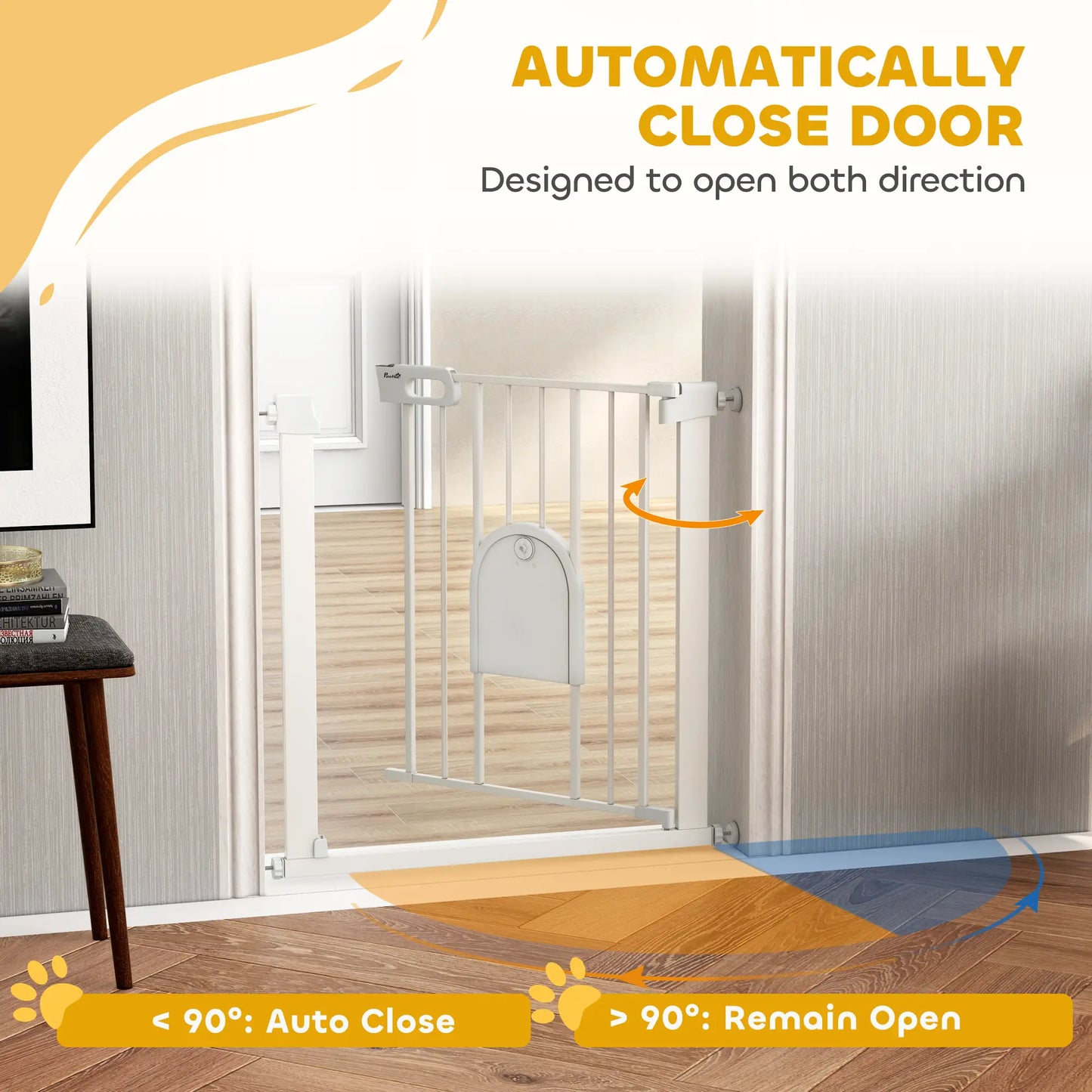 30"-32" Extra Wide Pet Gate, Small Door, 30"H, White Houses, Kennels & Pens at Gallery Canada