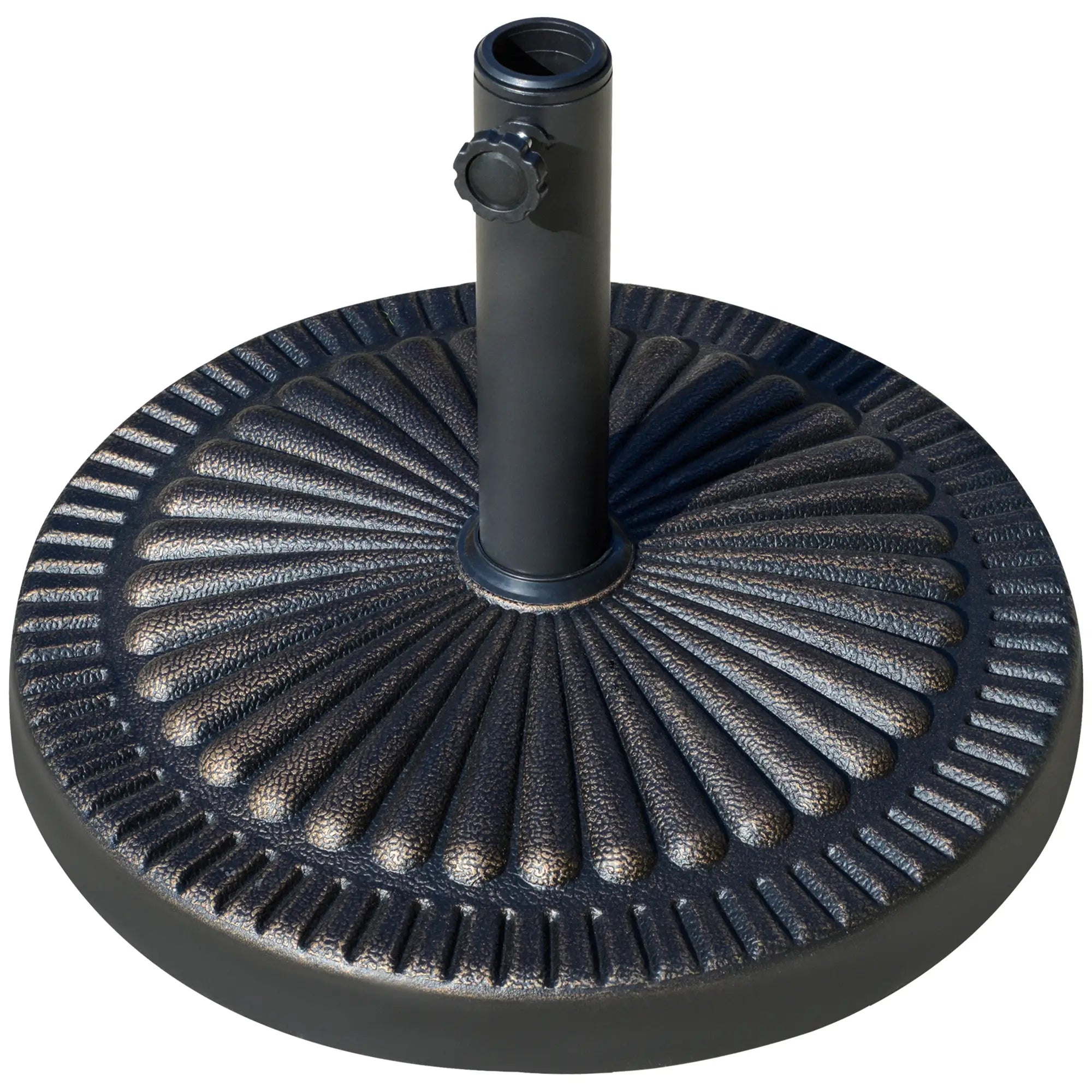 Round Umbrella Base, 31.5 Lbs Resin Stand, Φ19.1, Bronze