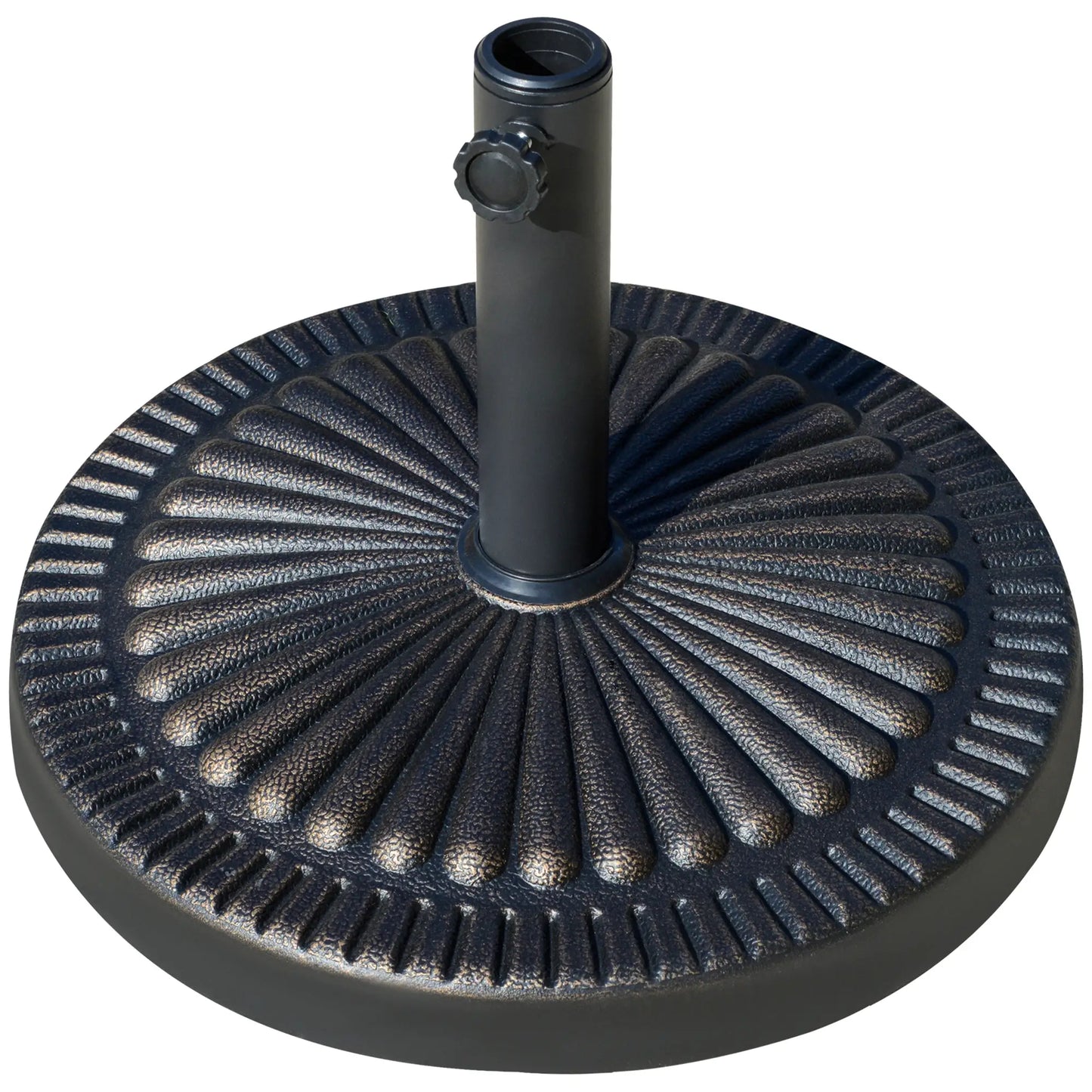 Round Umbrella Base, 31.5 Lbs Resin Stand, Φ19.1, Bronze Umbrella Bases Bronze at Gallery Canada