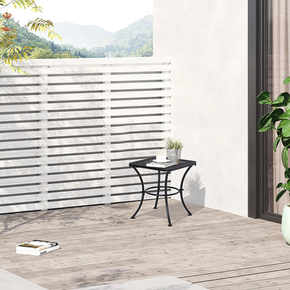 18"x18"x20" Square Metal Bistro Table, Outdoor Patio Coffee Desk, Black Outdoor Dining Sets at Gallery Canada