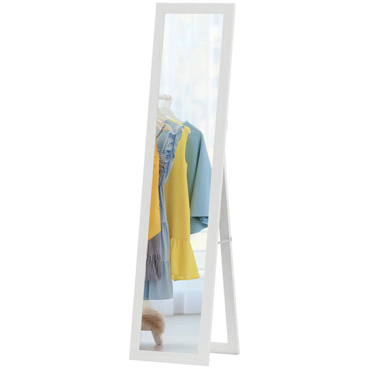 15" x 62" Full Length Mirror for Bedroom, Free Standing Dressing Mirror, Wall Mirror for Living Room, White Full Length Mirrors White, Clear at Gallery Canada