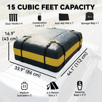 Waterproof Soft-Shell Car Roof Storage Bag, 15 Cubic Feet, Anti-Slip Mat Automotive at Gallery Canada