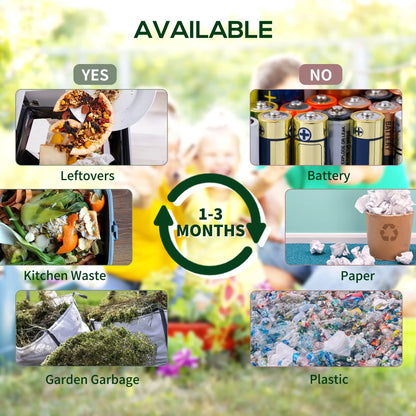 Rotating Composter, Dual Chamber Bin, 24 Vents, Steel Legs, 34.5 Gallon, Green Garden Accessories at Gallery Canada