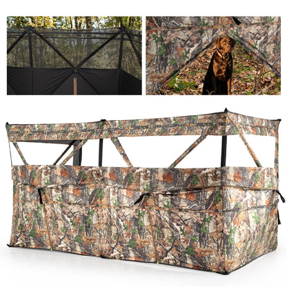See-Through Hunting Blind Panel with Dog Door Pop up Waterflow Blind for 1-3 People, Camouflage Tents at Gallery Canada