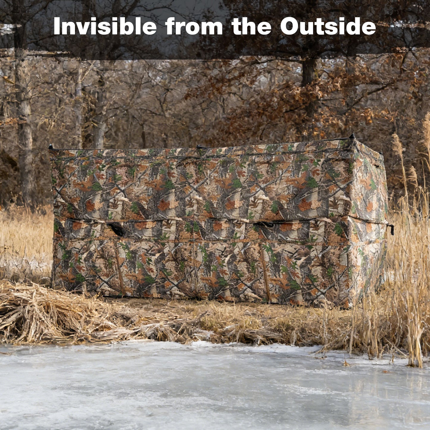 See-Through Hunting Blind Panel with Dog Door Pop up Waterflow Blind for 1-3 People, Camouflage Tents at Gallery Canada