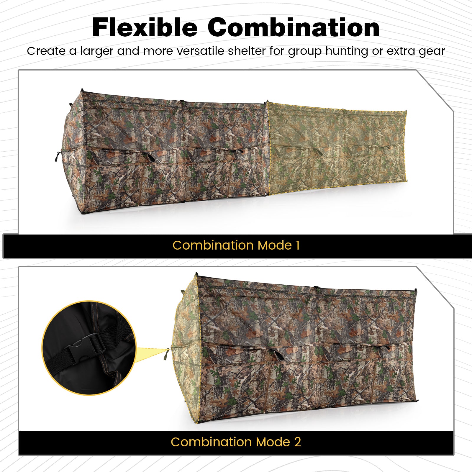 See-Through Hunting Blind Panel with Dog Door Pop up Waterflow Blind for 1-3 People, Camouflage Tents at Gallery Canada