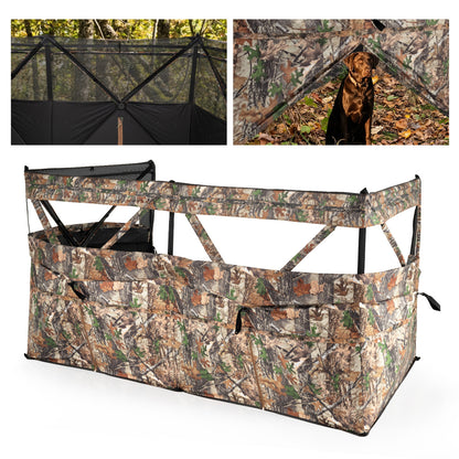 See-Through Hunting Blind Panel with Dog Door Pop up Waterflow Blind for 1-3 People, Camouflage Tents at Gallery Canada