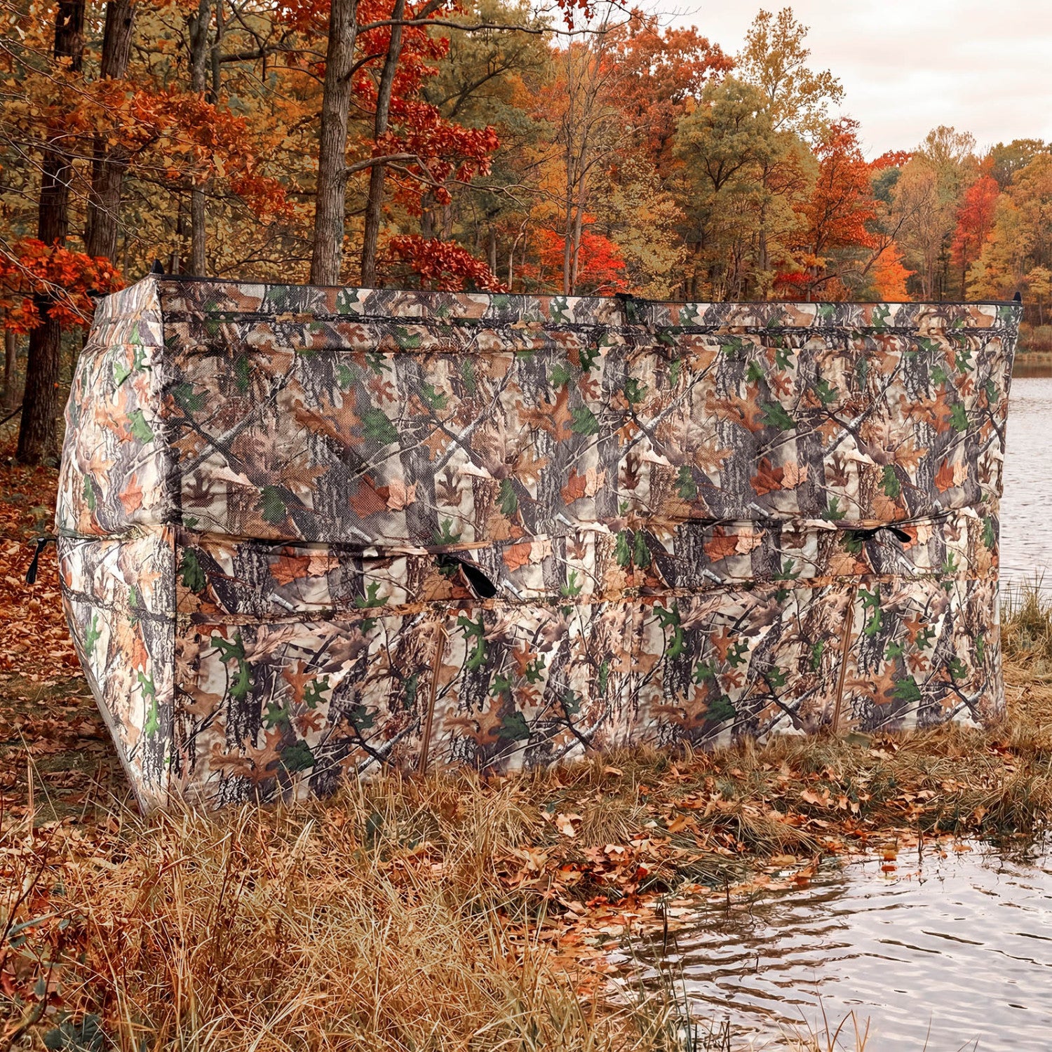 See-Through Hunting Blind Panel with Dog Door Pop up Waterflow Blind for 1-3 People, Camouflage Tents at Gallery Canada
