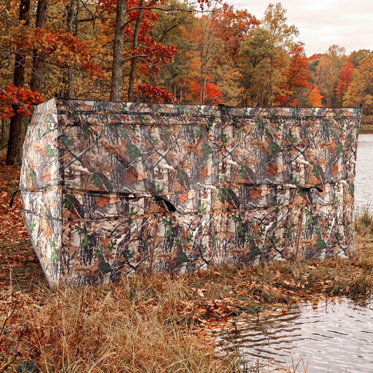 See-Through Hunting Blind Panel with Dog Door Pop up Waterflow Blind for 1-3 People, Camouflage Tents Camouflage at Gallery Canada