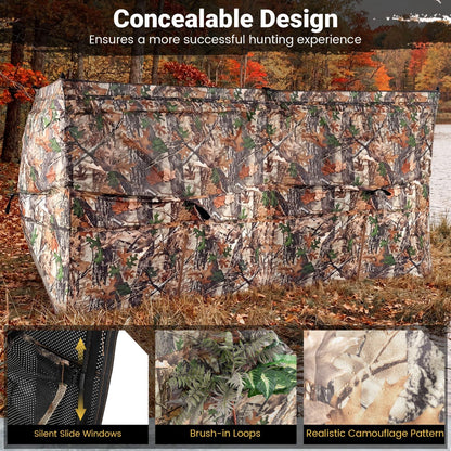 See-Through Hunting Blind Panel with Dog Door Pop up Waterflow Blind for 1-3 People, Camouflage Tents at Gallery Canada