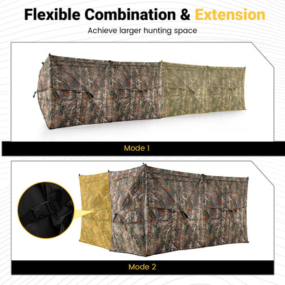 See-Through Hunting Blind Panel with Dog Door Pop up Waterflow Blind for 1-3 People, Camouflage Tents at Gallery Canada