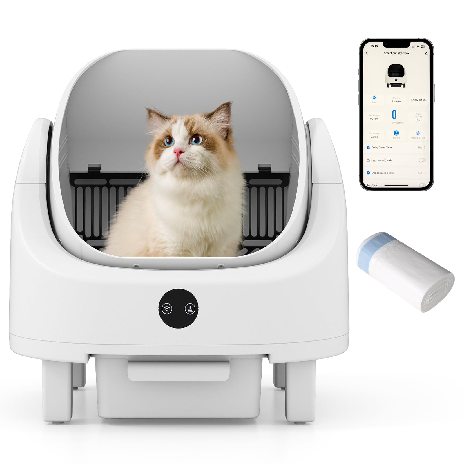 Self-Cleaning Open-Top Cat Litter Box for Multi-Cat and Senior Cats Home Cat Supplies Options at Gallery Canada