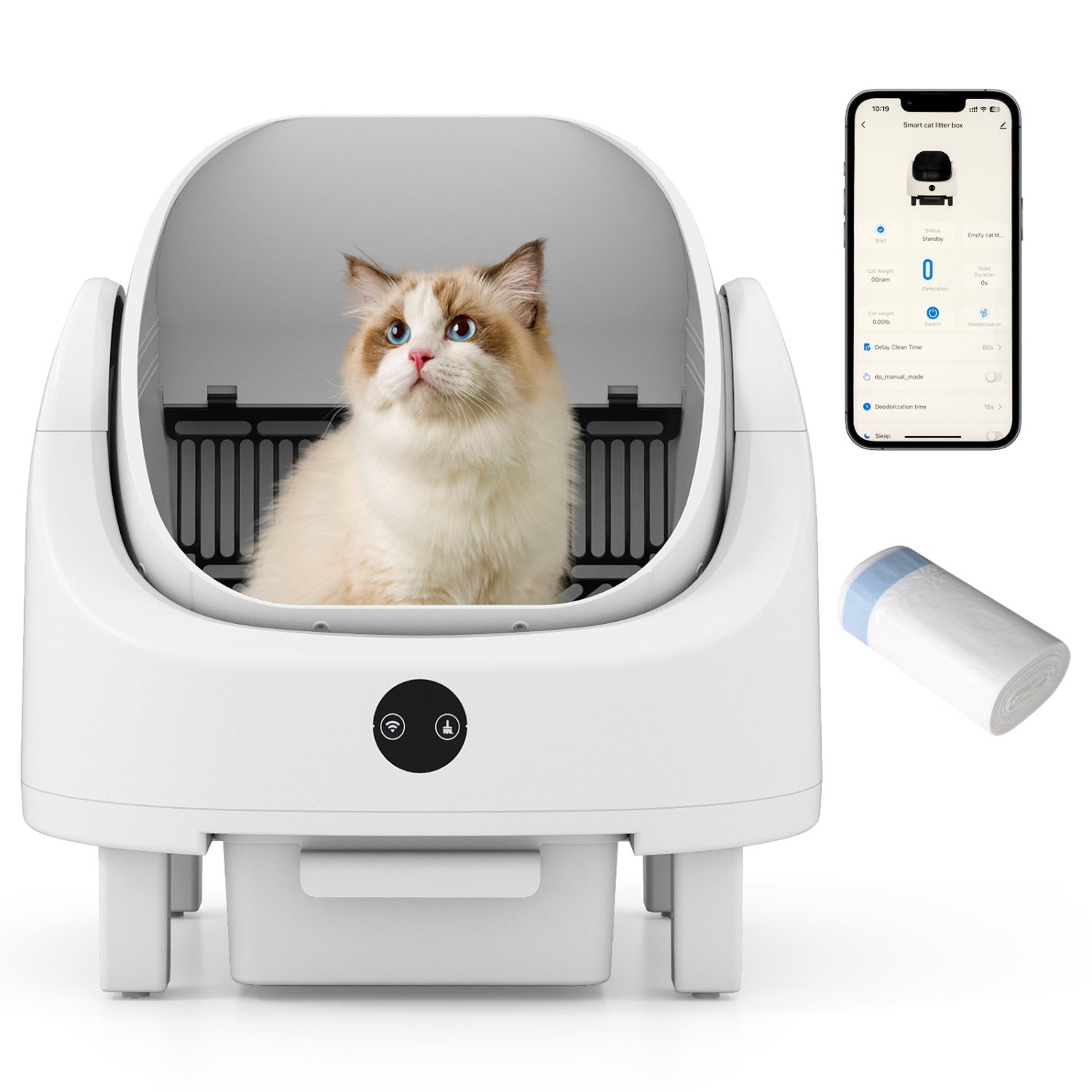 Self-Cleaning Open-Top Cat Litter Box for Multi-Cat and Senior Cats Home Cat Supplies at Gallery Canada