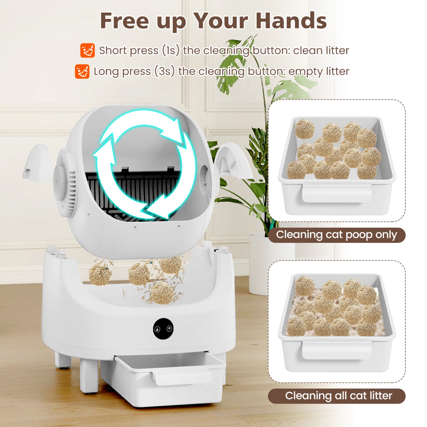 Self-Cleaning Open-Top Cat Litter Box for Multi-Cat and Senior Cats Home Cat Supplies at Gallery Canada