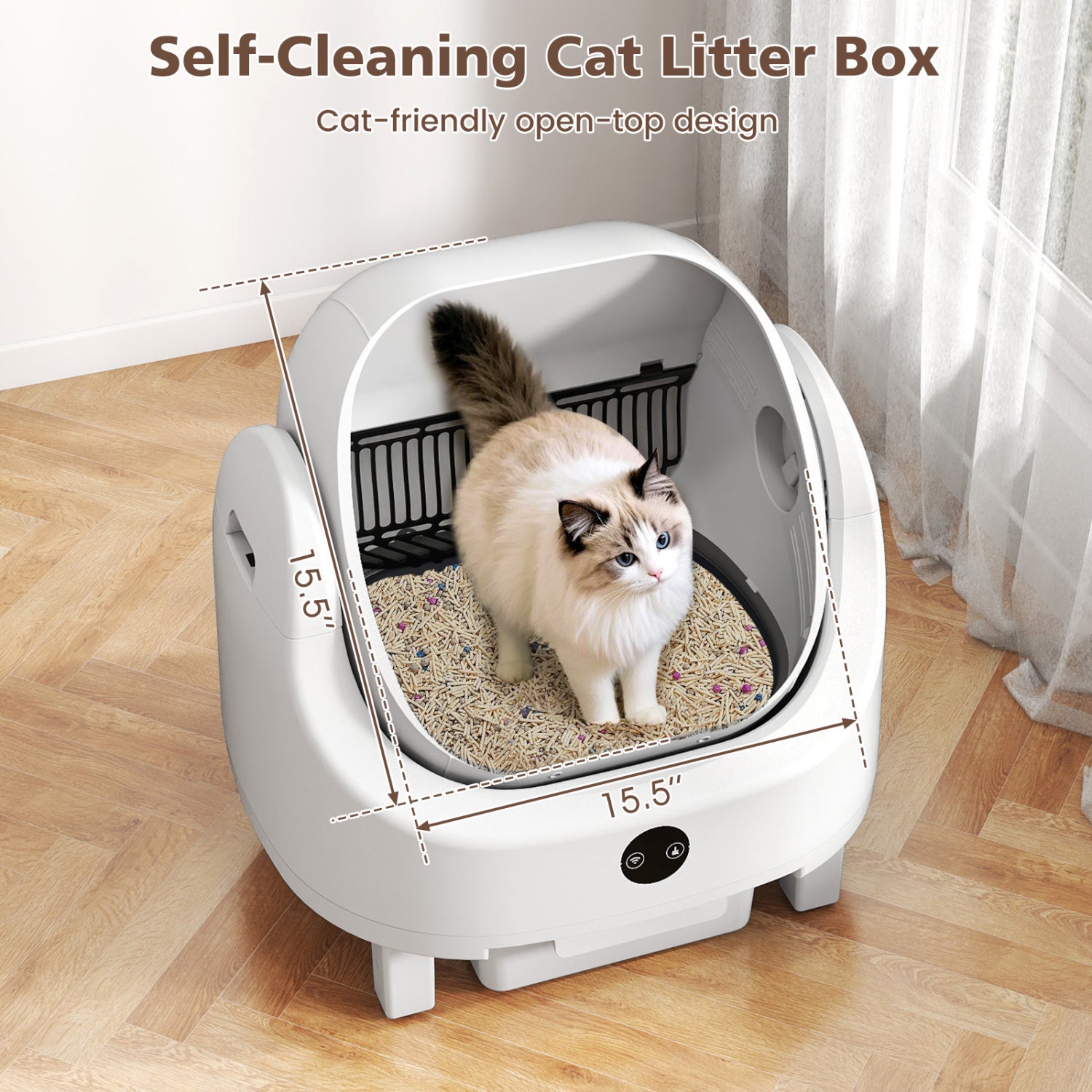 Self-Cleaning Open-Top Cat Litter Box for Multi-Cat and Senior Cats Home Cat Supplies at Gallery Canada