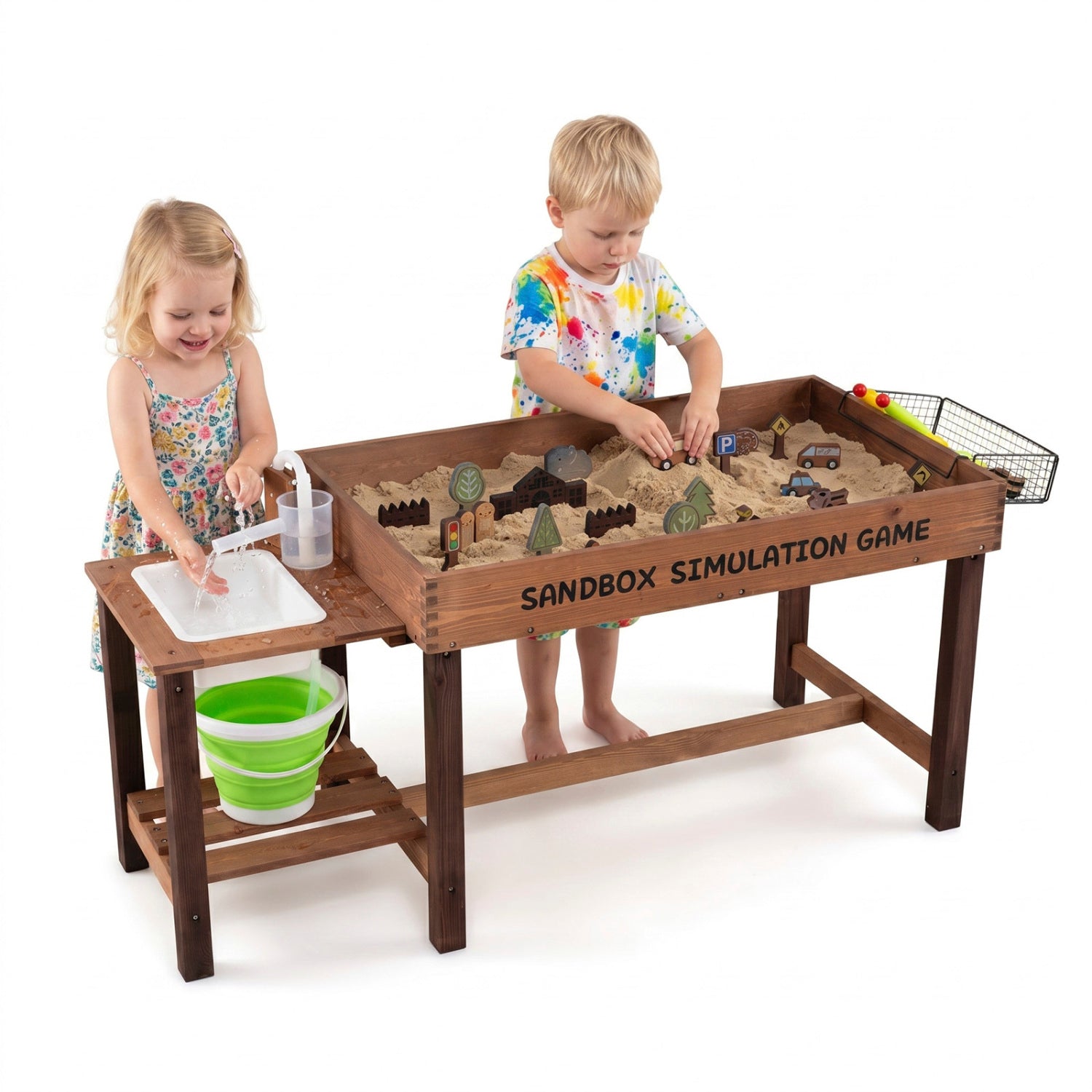 Sensory Table with Water Pump & Sink and 33 Sand Toys for Toddlers Play Kitchen Sets at Gallery Canada