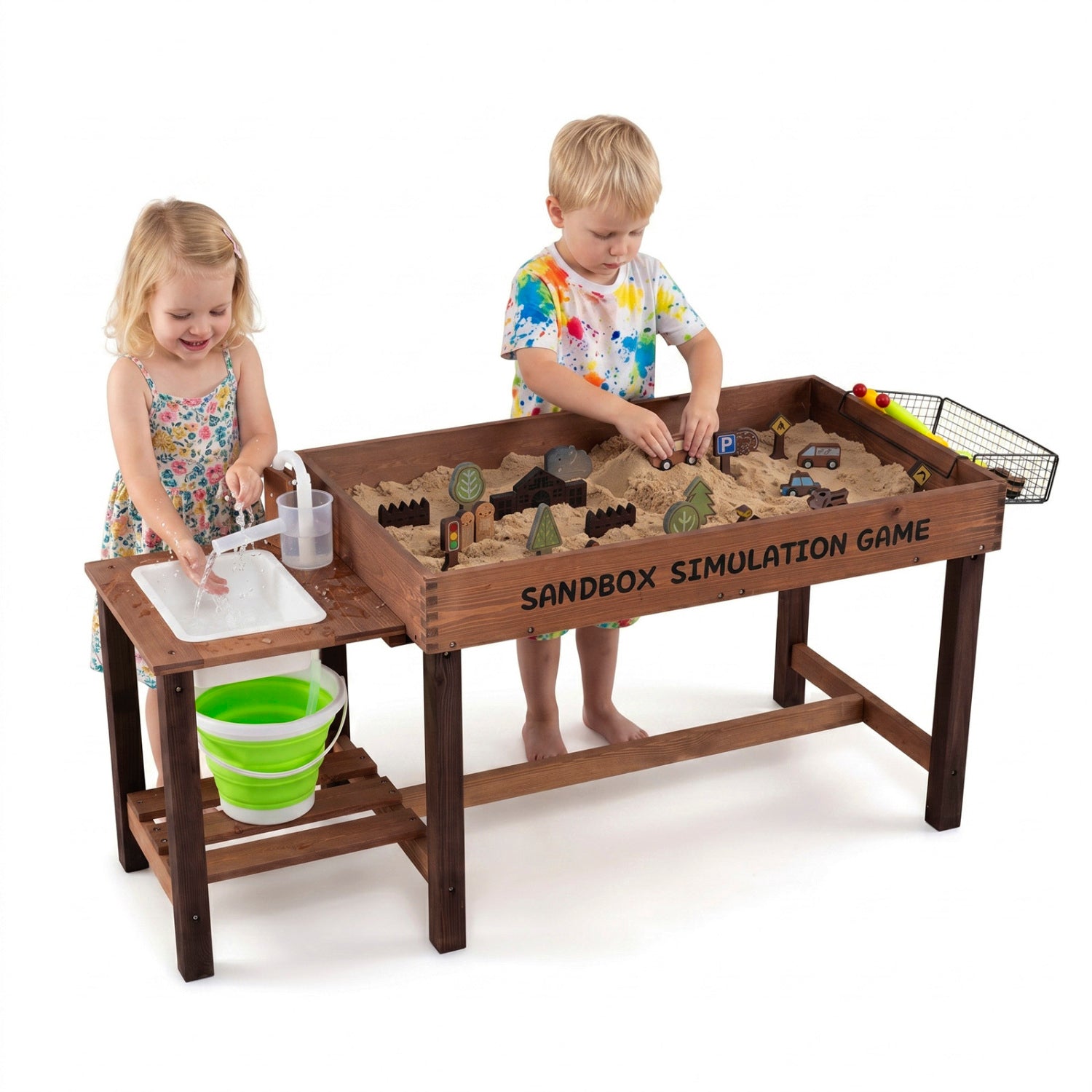 Sensory Table with Water Pump & Sink and 33 Sand Toys for Toddlers Play Kitchen Sets at Gallery Canada