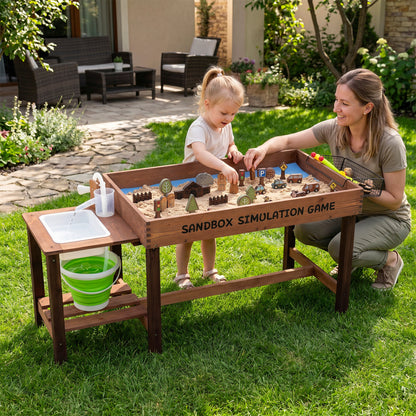 Sensory Table with Water Pump & Sink and 33 Sand Toys for Toddlers Play Kitchen Sets at Gallery Canada