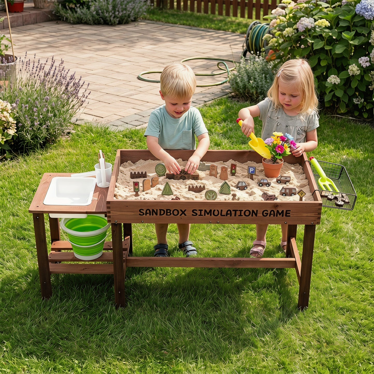 Sensory Table with Water Pump & Sink and 33 Sand Toys for Toddlers Play Kitchen Sets at Gallery Canada