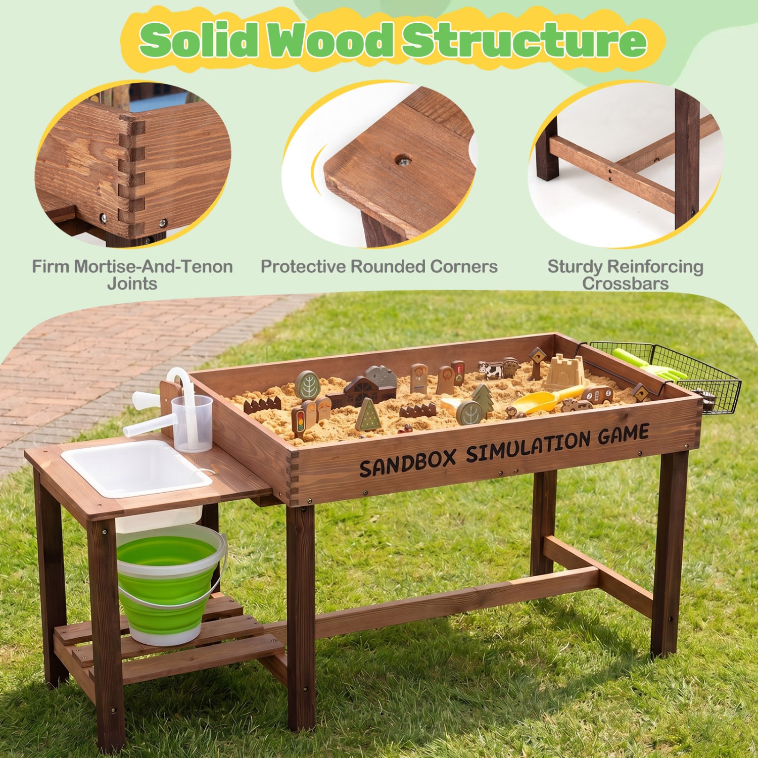 Sensory Table with Water Pump & Sink and 33 Sand Toys for Toddlers Play Kitchen Sets at Gallery Canada
