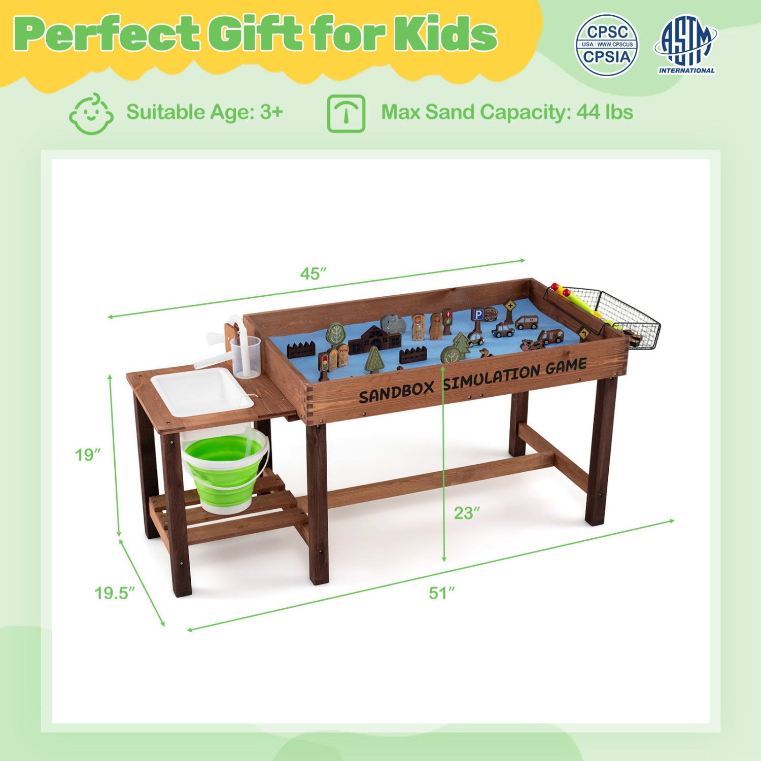 Sensory Table with Water Pump & Sink and 33 Sand Toys for Toddlers Play Kitchen Sets at Gallery Canada