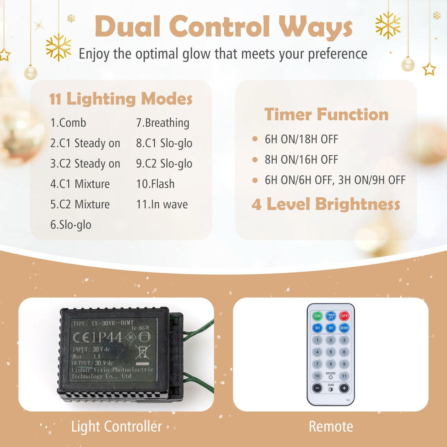 Set of 1/2 4 FT Artificial Christmas Tree Potted Xmas Tree with 190 Branch Tips-Set of 1