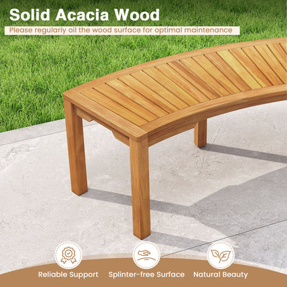 Outdoor Acacia Wood Garden Bench, 2-Person, Natural Outdoor Benches at Gallery Canada