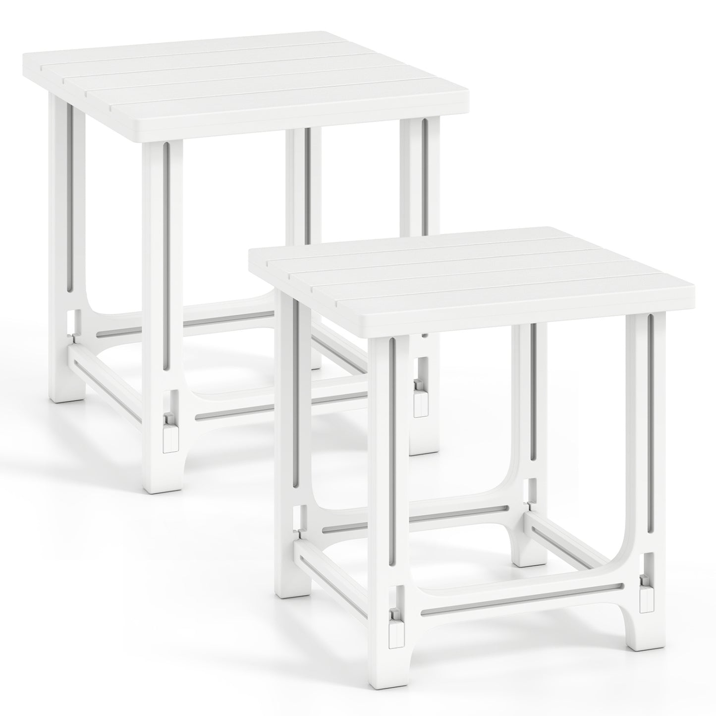 Ensemble de 2 tables latérales Adirondack d'extérieur de 18 pouces